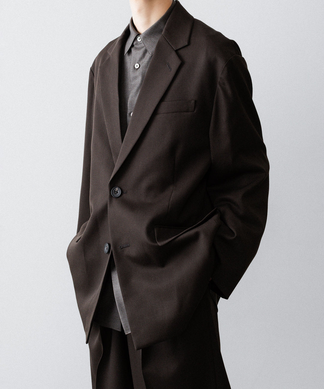 ssstein(シュタイン)のOVERSIZED SINGLE BREASTED JACKET (2/60 WOOL GABARDINE) - MILITARY KHAKIの公式通販サイトsession福岡セレクトショップ