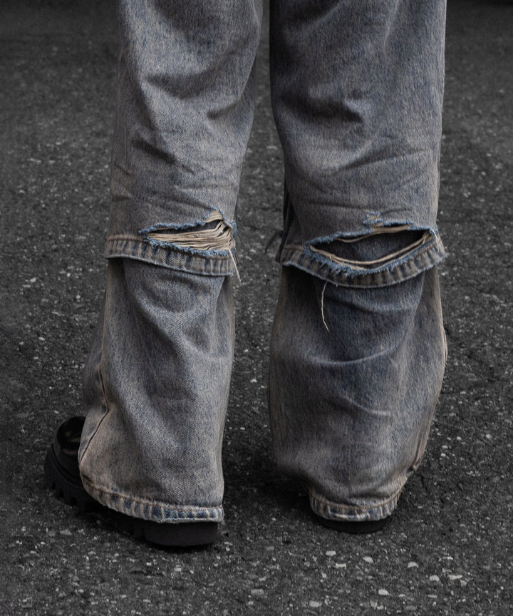 CODA コーダ GREY ACID WASH LAYERED HYBRID JEANSのGREY ACID WASH 公式通販サイトsession福岡セレクトショップ