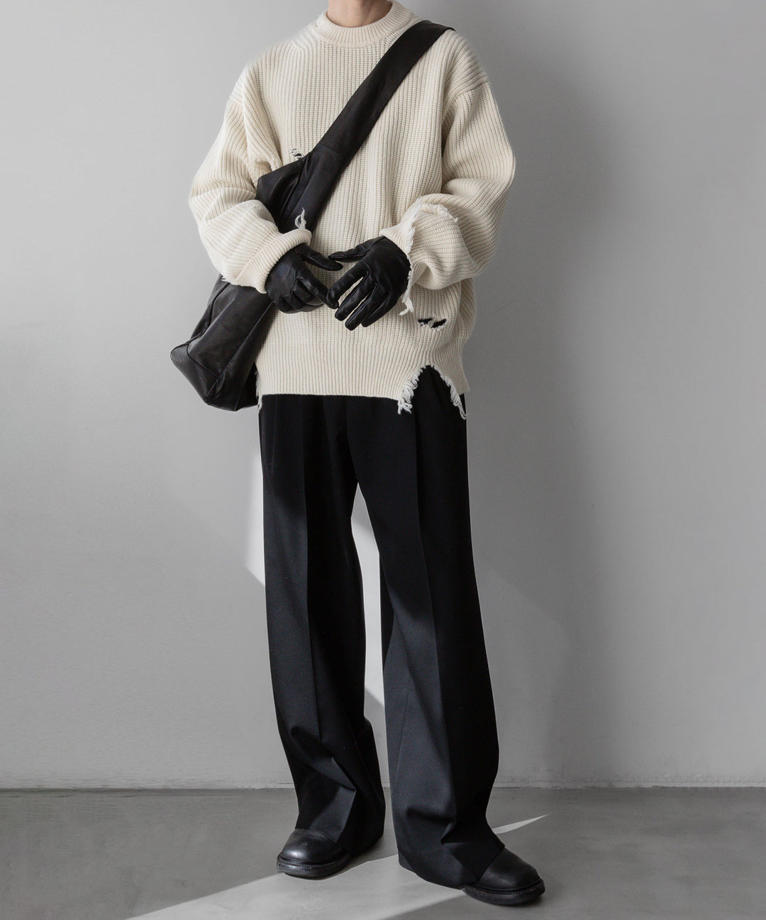 stein(シュタイン)の24SSコレクションLONG WIDE TROUSERSのBLACK  sessionセッション福岡セレクトショップ 公式通販サイト
