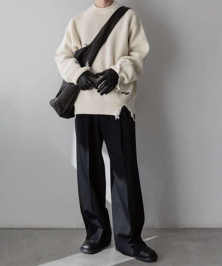 stein(シュタイン)の24SSコレクションLONG WIDE TROUSERSのBLACK  sessionセッション福岡セレクトショップ 公式通販サイト