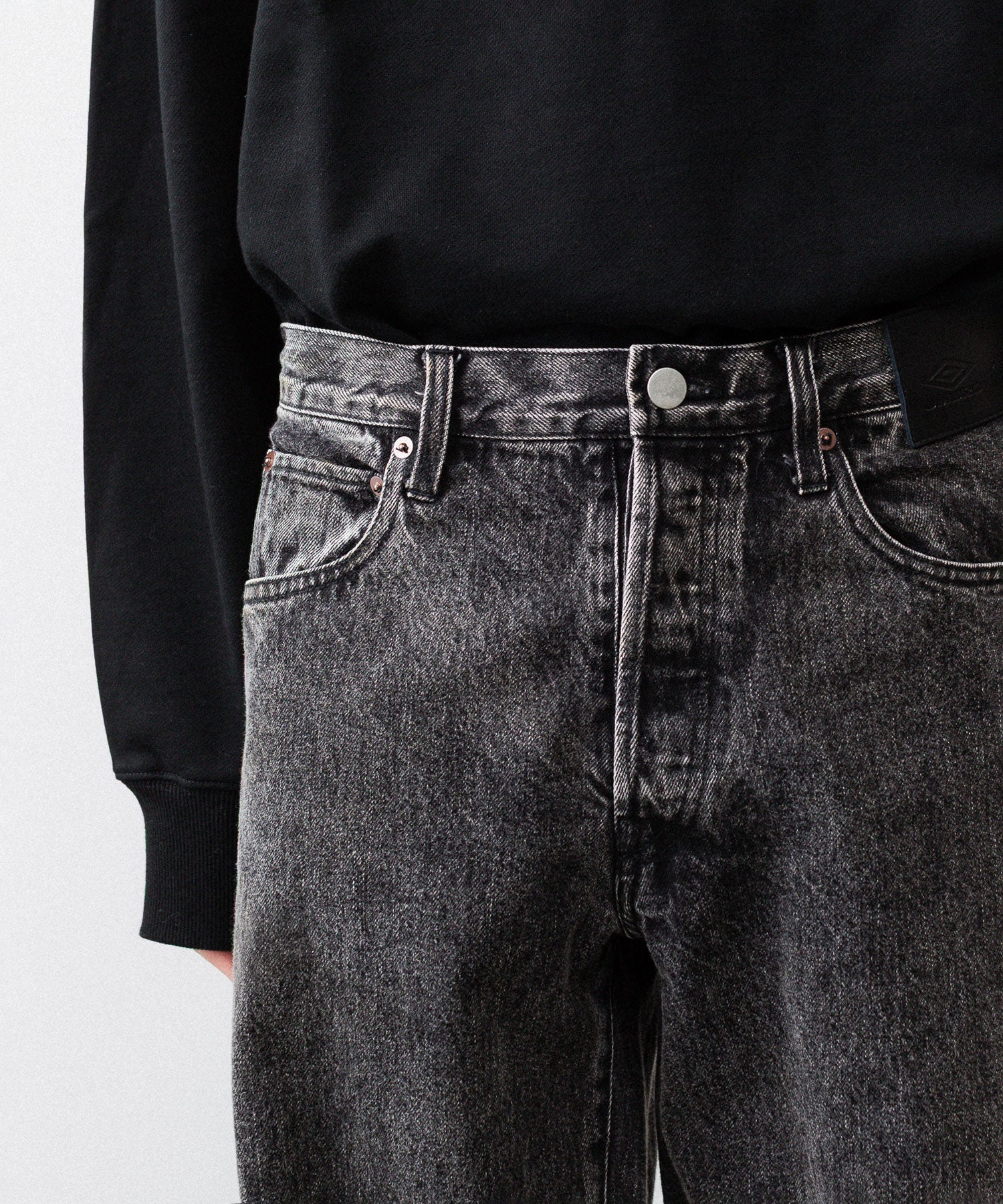 ssstein×UMBRO(シュタイン×アンブロ)のDEFORMATION WIDE DENIM JEANS - BLACKの公式通販サイトsession福岡セレクトショップ
