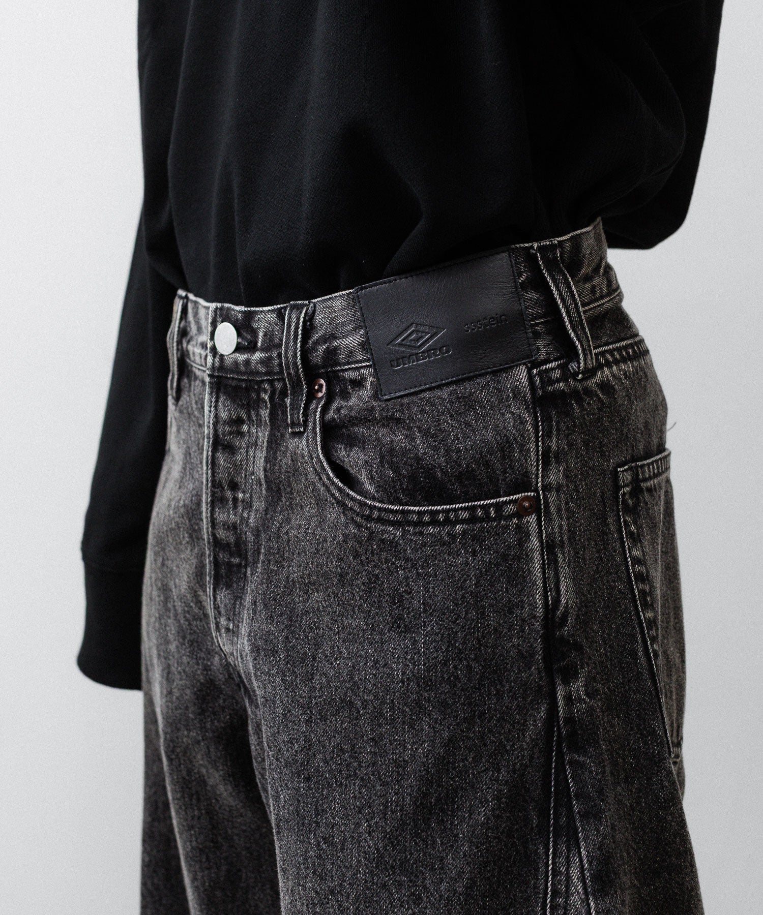 ssstein×UMBRO(シュタイン×アンブロ)のDEFORMATION WIDE DENIM JEANS - BLACKの公式通販サイトsession福岡セレクトショップ