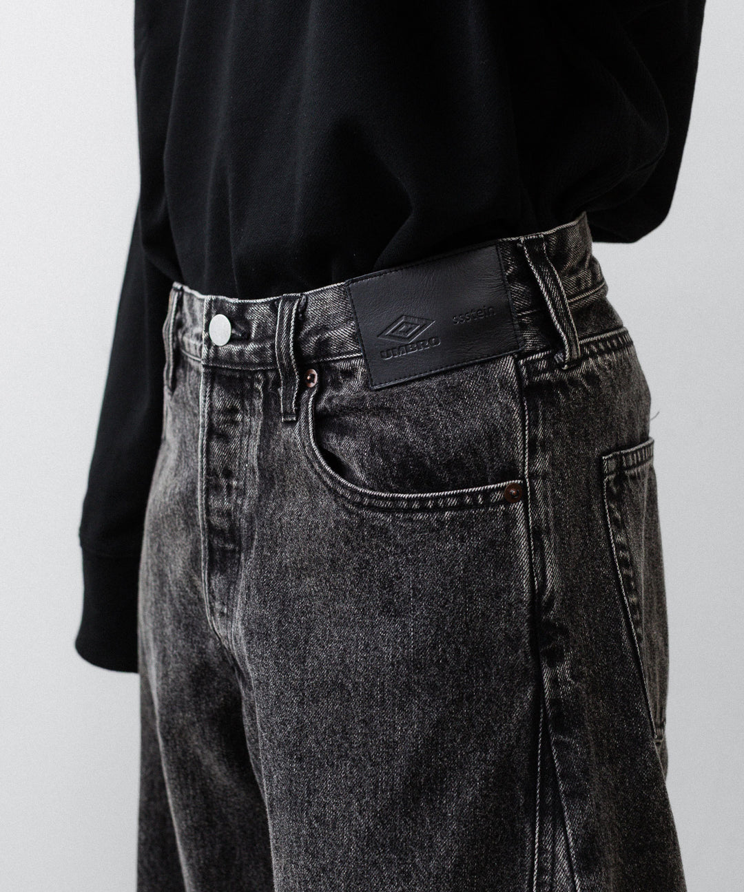 ssstein×UMBRO(シュタイン×アンブロ)のDEFORMATION WIDE DENIM JEANS - BLACKの公式通販サイトsession福岡セレクトショップ
