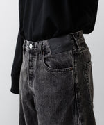 画像をギャラリービューアに読み込む, ssstein×UMBRO(シュタイン×アンブロ)のDEFORMATION WIDE DENIM JEANS - BLACKの公式通販サイトsession福岡セレクトショップ

