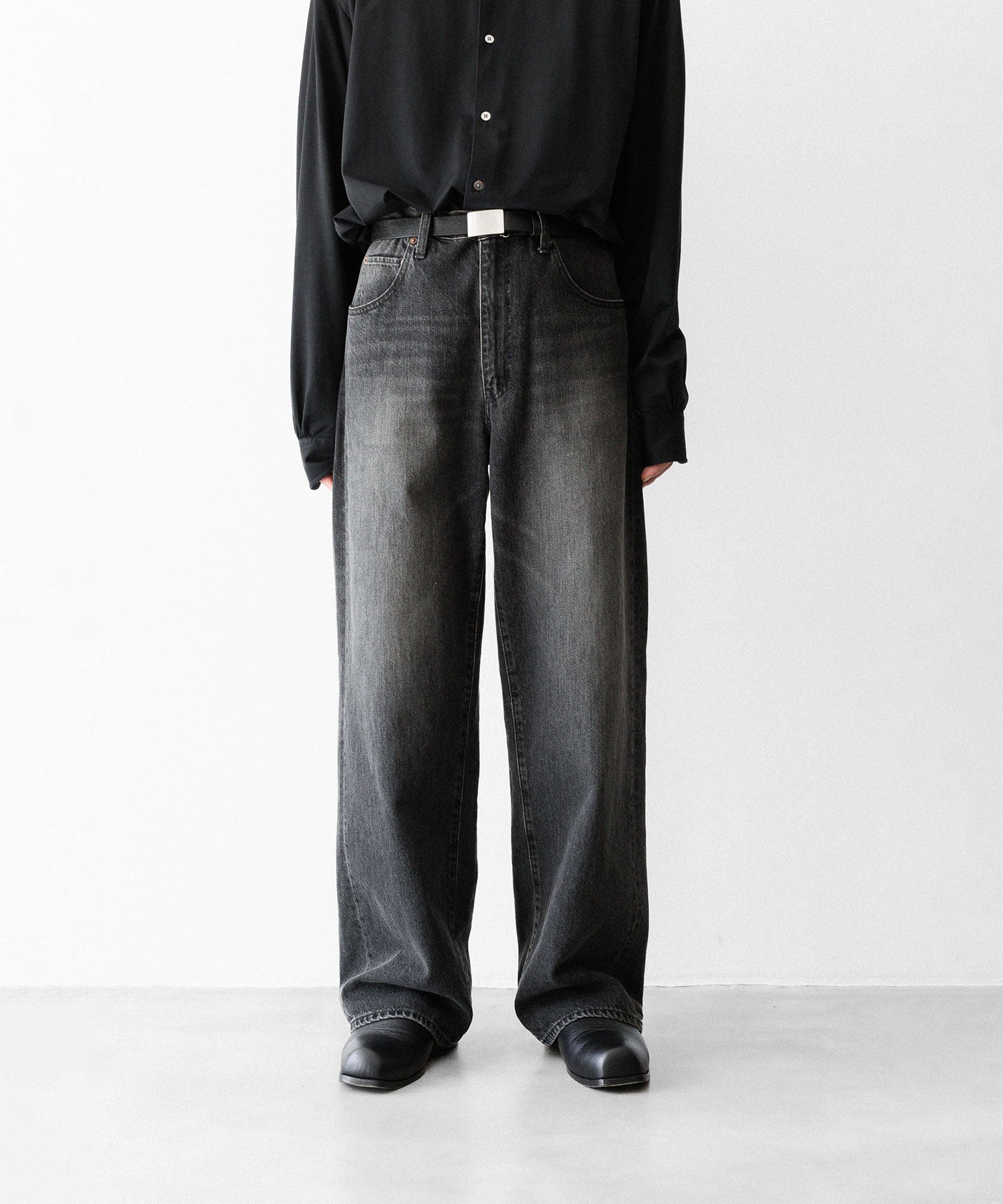 ssstein / シュタイン】WIDE DENIM JEANS - BLACK | 公式通販サイト