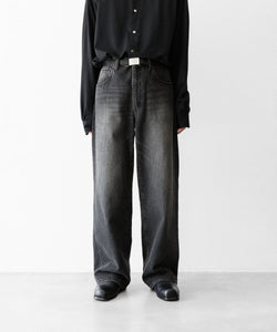 ssstein / シュタイン】WIDE DENIM JEANS - BLACK | 公式通販サイト