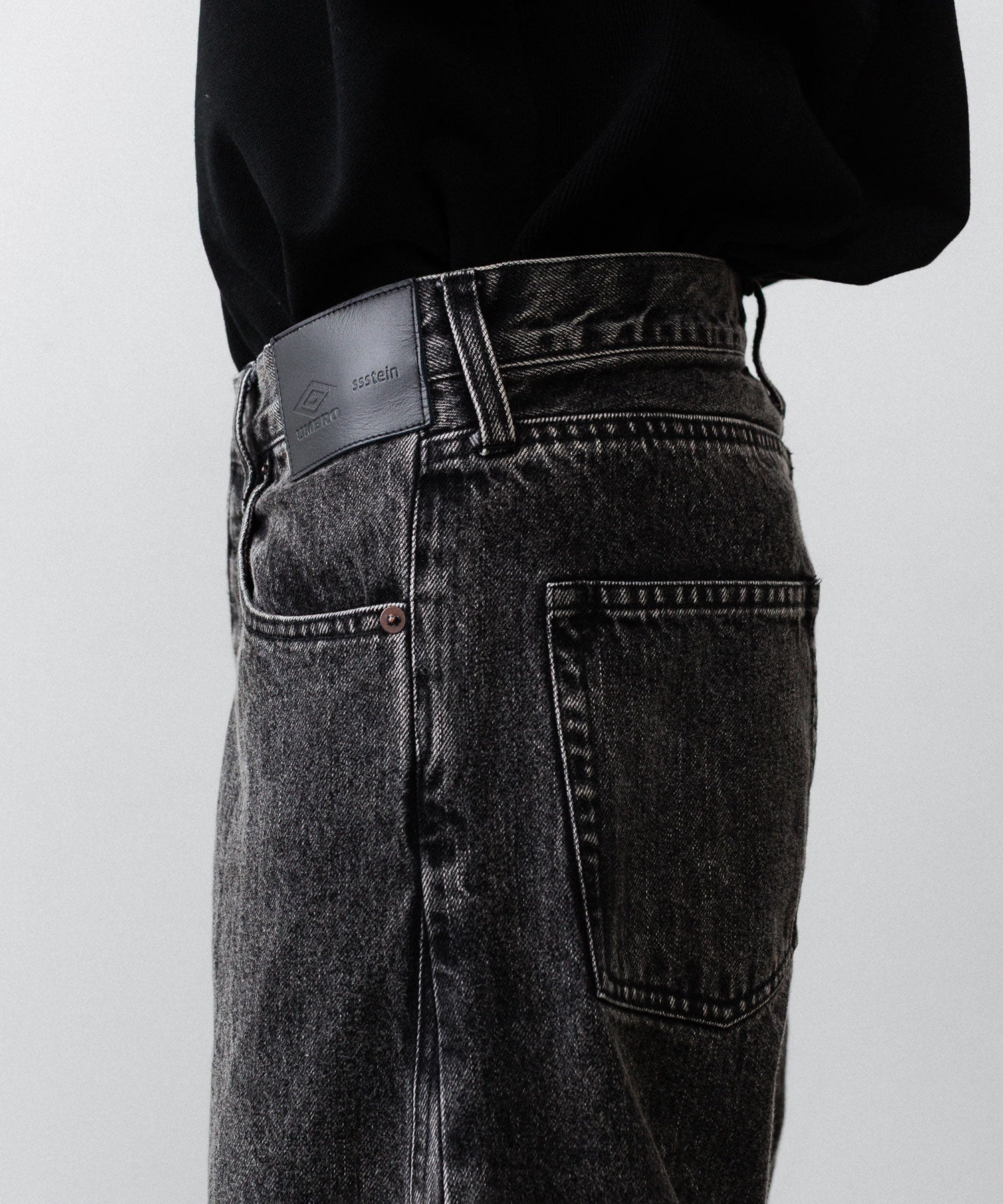 ssstein×UMBRO(シュタイン×アンブロ)のDEFORMATION WIDE DENIM JEANS - BLACKの公式通販サイトsession福岡セレクトショップ
