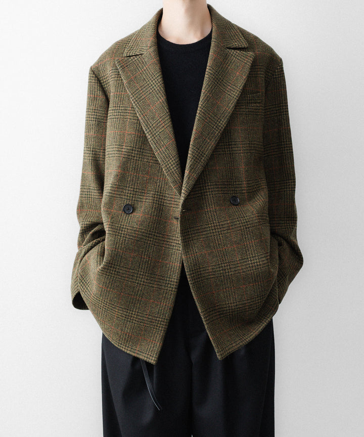 ssstein(シュタイン)のBRITISH TWEED OVERSIZED PEAK LAPEL JACKET - TWEED CHECKの公式通販サイトsession福岡セレクトショップ