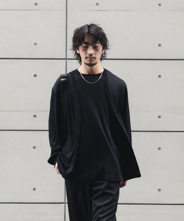 【 WWW 】V-NECK CARDIGAN - BLACK