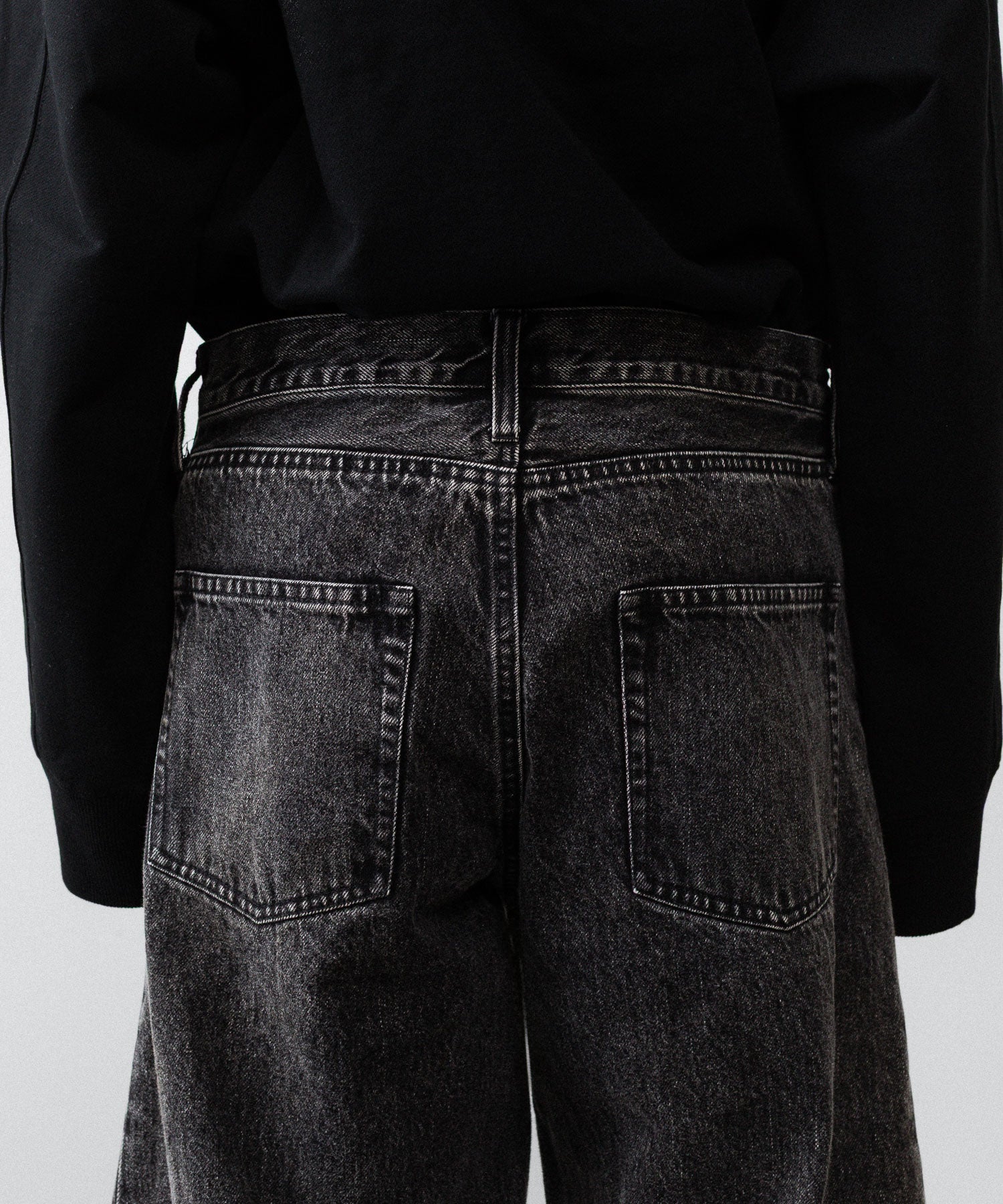ssstein×UMBRO(シュタイン×アンブロ)のDEFORMATION WIDE DENIM JEANS - BLACKの公式通販サイトsession福岡セレクトショップ