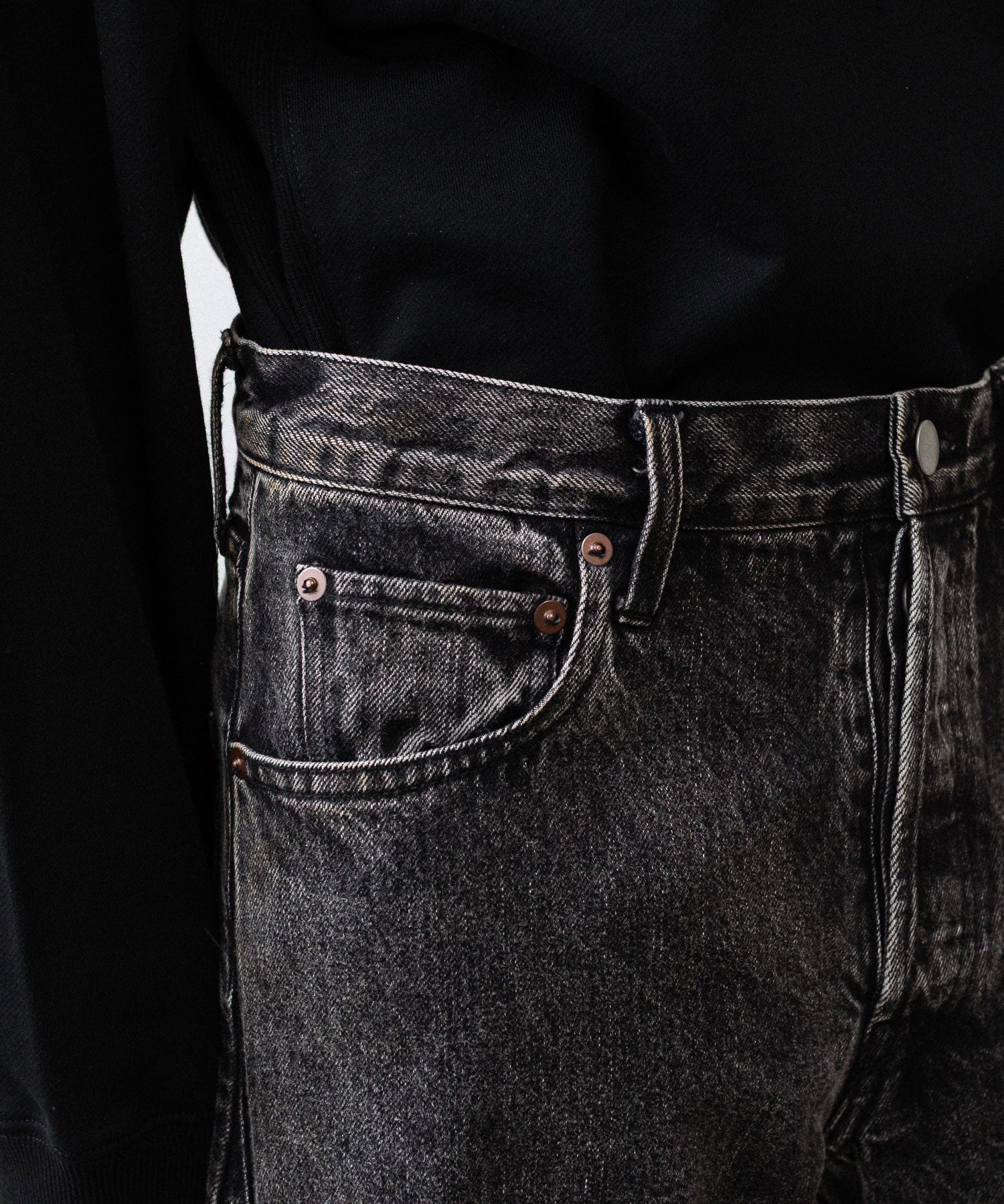 ssstein×UMBRO(シュタイン×アンブロ)のDEFORMATION WIDE DENIM JEANS - BLACKの公式通販サイトsession福岡セレクトショップ