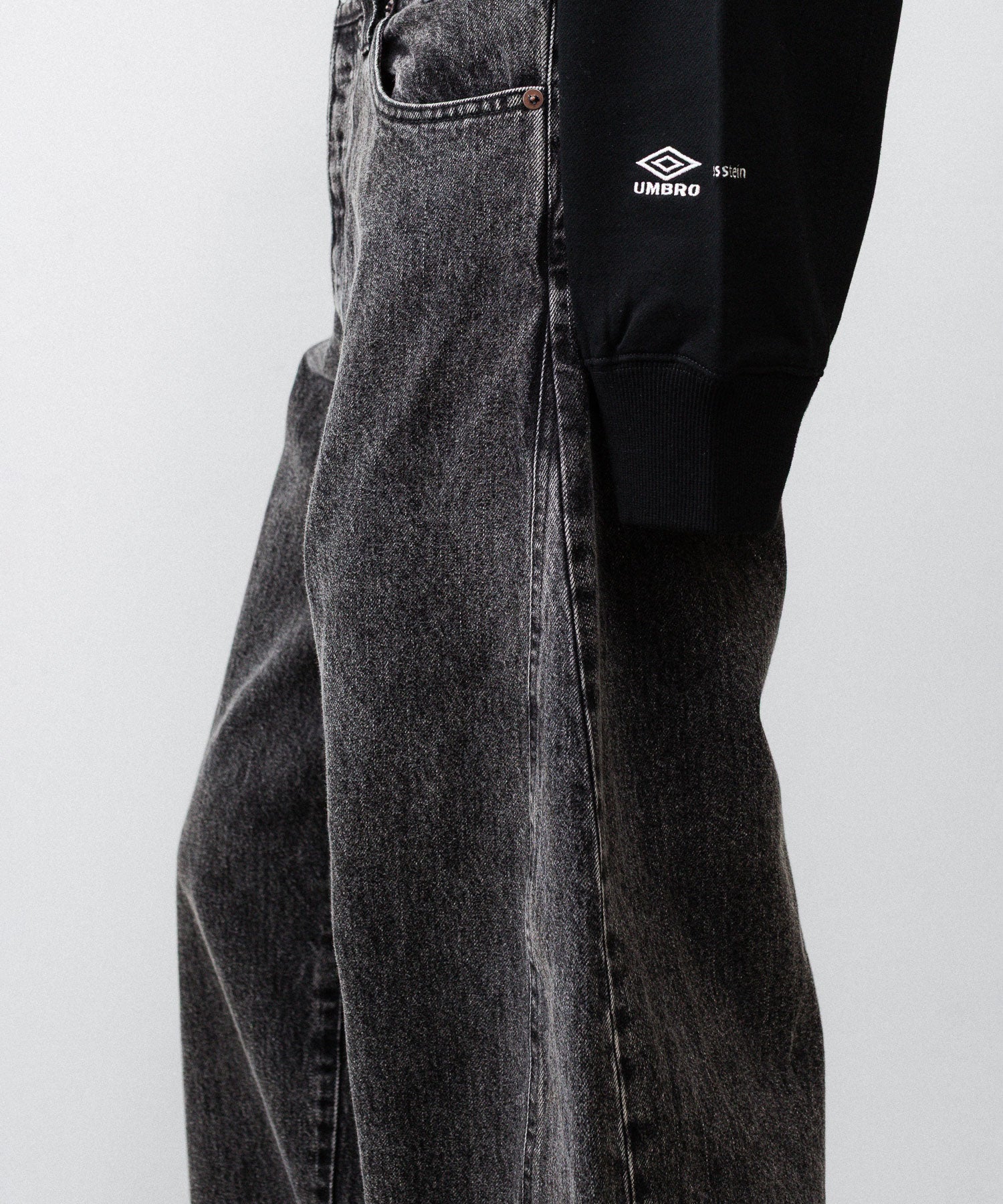 ssstein×UMBRO(シュタイン×アンブロ)のDEFORMATION WIDE DENIM JEANS - BLACKの公式通販サイトsession福岡セレクトショップ