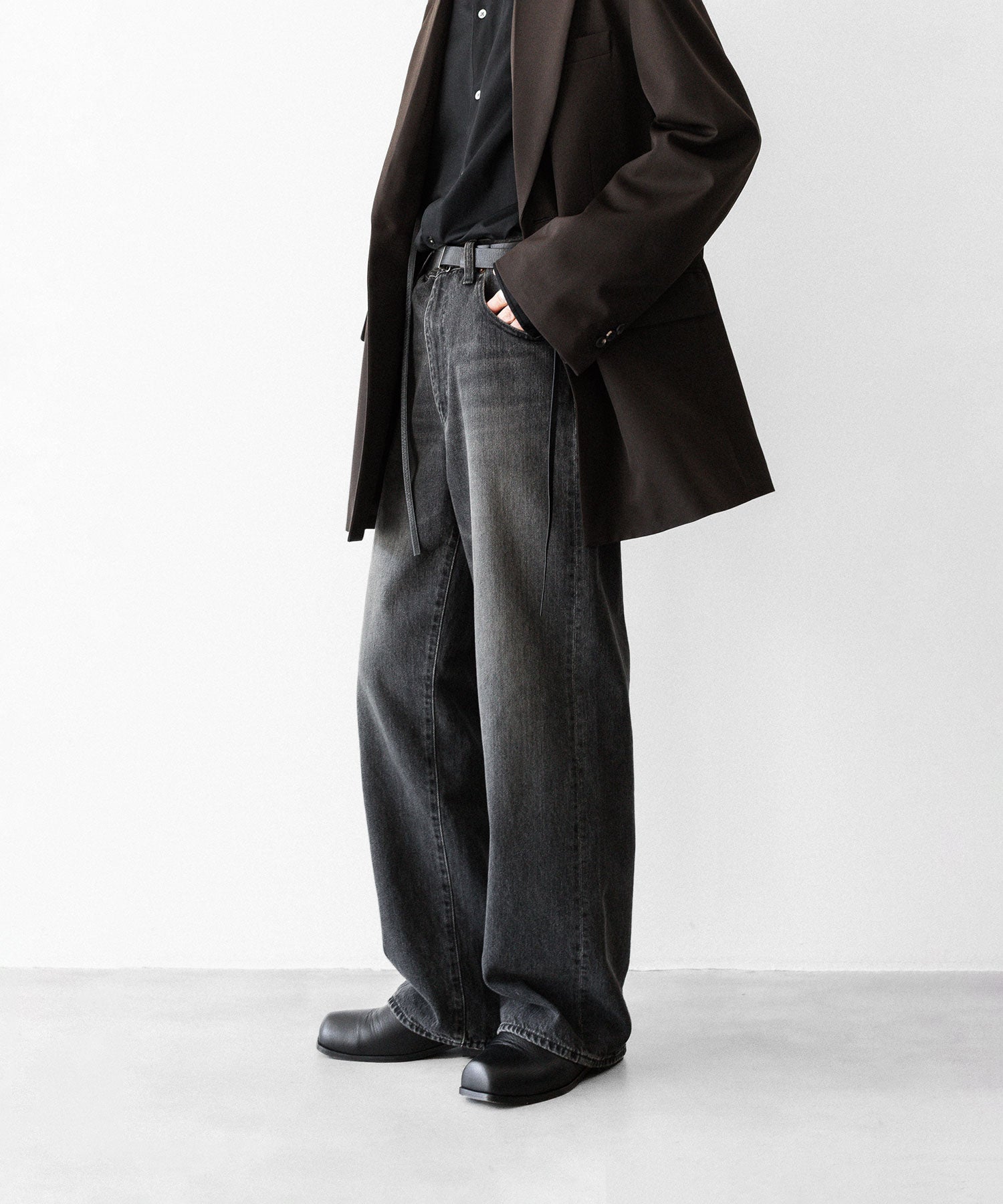 ssstein / シュタイン】WIDE DENIM JEANS - BLACK | 公式通販サイト