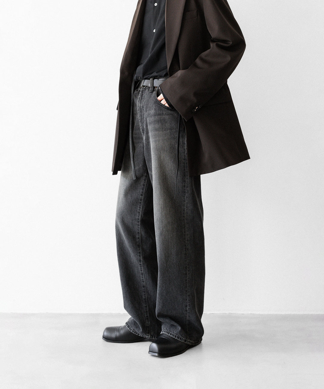 ssstein(シュタイン)のWIDE DENIM JEANS - BLACKの公式通販サイトsession福岡セレクトショップ