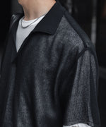 画像をギャラリービューアに読み込む, ssstein(シュタイン)のPE/RAMIE KNIT SS SKIPPER - BLACKの公式通販サイトsession福岡セレクトショップ

