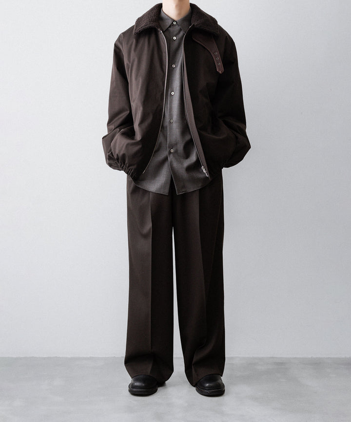 ssstein(シュタイン)のLONG WIDE TROUSERS (2/60 WOOL GABARDINE) - MILITARY KHAKIの公式通販サイトsession福岡セレクトショップ