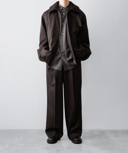 ssstein / シュタイン】LONG WIDE TROUSERS (2/60 WOOL GABARDINE
