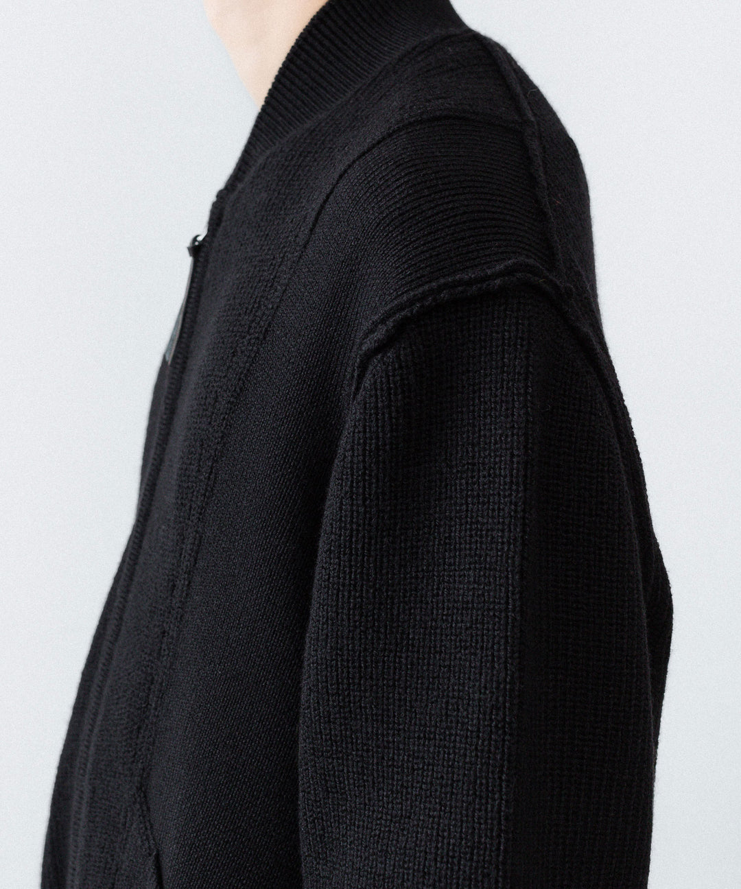 ANTHEM A アンセムエー BULKY WOOL KNIT ZIP BLOUSONのBLACK 公式通販サイトsession福岡セレクトショップ