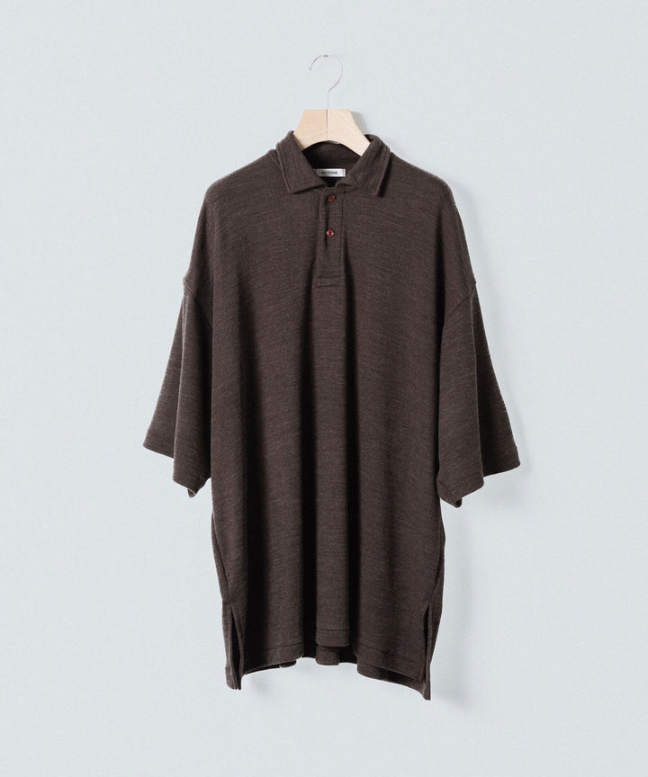 INTÉRIM(インテリム)の HYPER BIG MELANGE DOUBLE PIQUE JERSEY POLO SHIRT - MOLEの公式通販サイトsession福岡セレクトショップ