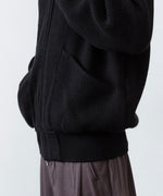 画像をギャラリービューアに読み込む, ANTHEM A アンセムエー BULKY WOOL KNIT ZIP BLOUSONのBLACK 公式通販サイトsession福岡セレクトショップ
