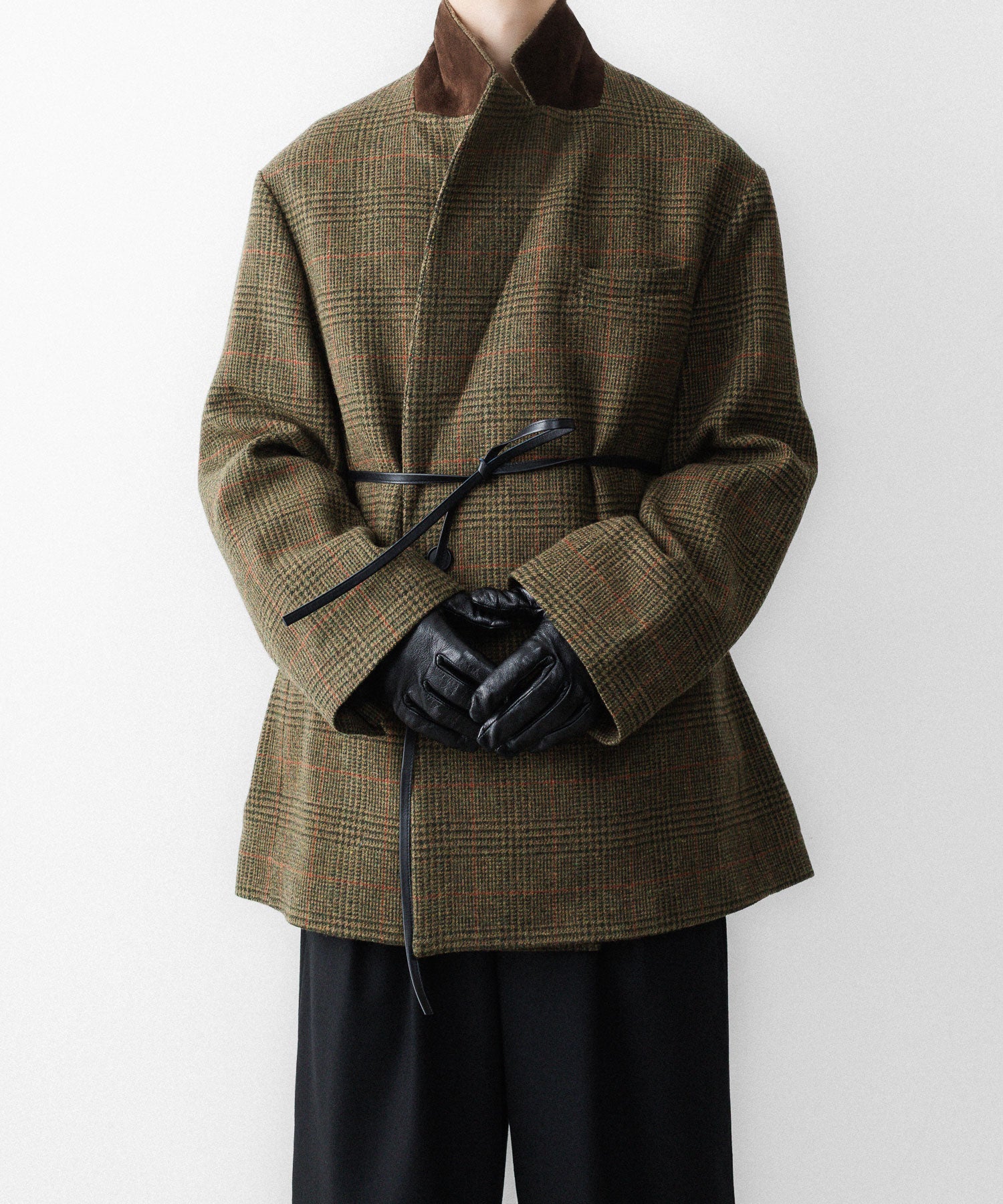 ssstein / シュタイン】BRITISH TWEED OVERSIZED PEAK LAPEL JACKET