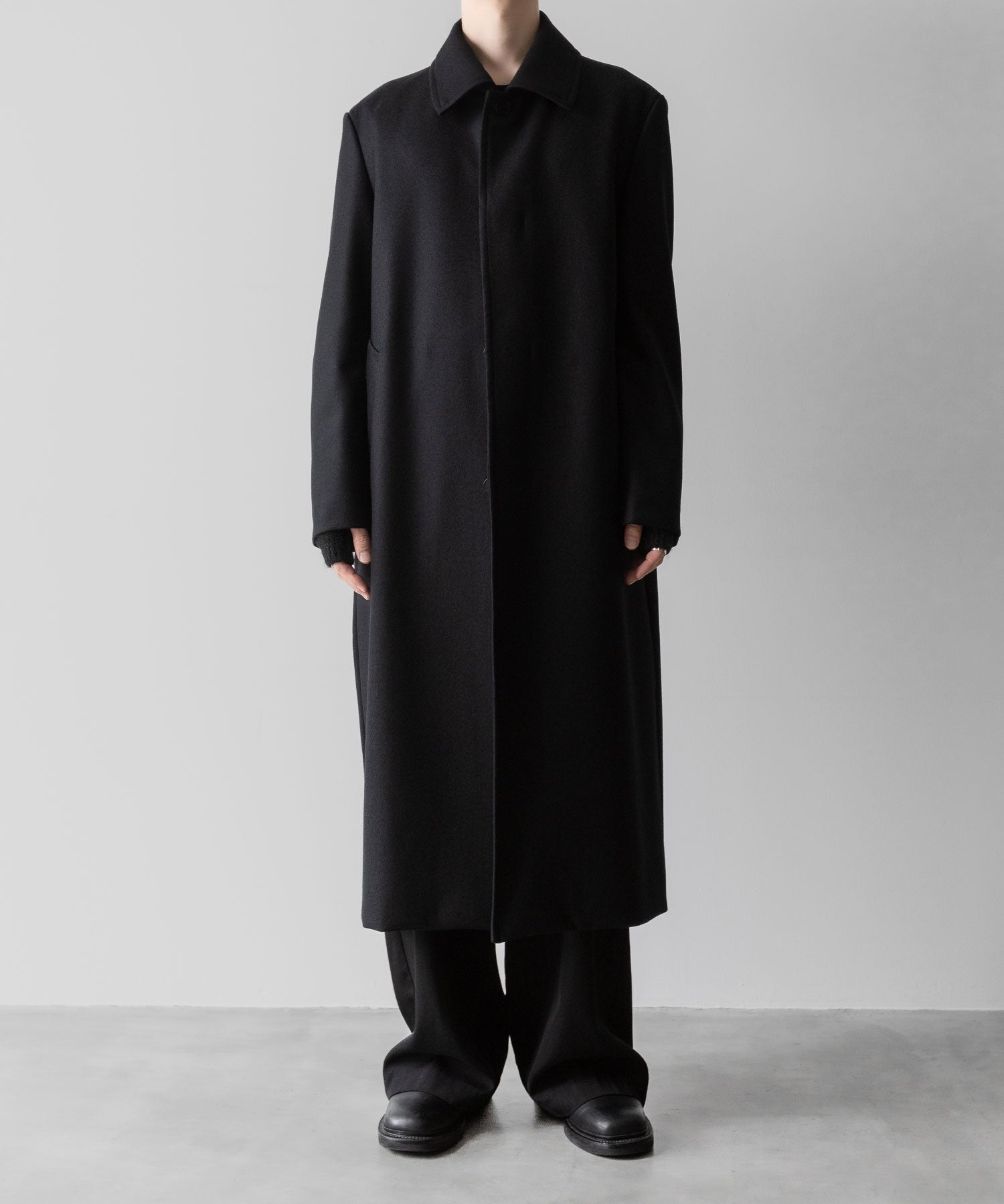 VEIN ヴェインのWO DOUBLE MELTON MAXI COAT - BLACKの公式通販サイトsession福岡セレクトショップ