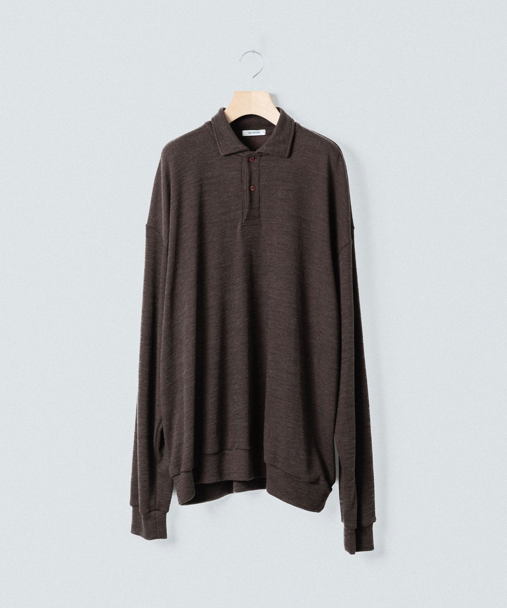 INTÉRIM(インテリム)のHYPER BIG MELANGE DOUBLE PIQUE JERSEY LONG POLO SHIRT - MOLEの公式通販サイトsession福岡セレクトショップ
