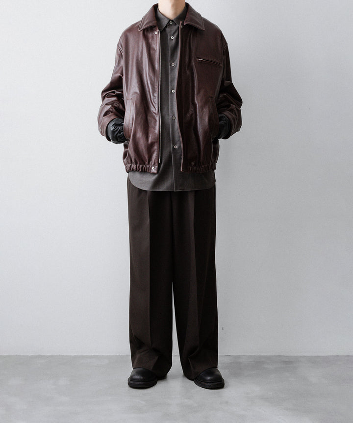 ssstein(シュタイン)のLONG WIDE TROUSERS (2/60 WOOL GABARDINE) - MILITARY KHAKIの公式通販サイトsession福岡セレクトショップ