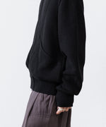 画像をギャラリービューアに読み込む, ANTHEM A アンセムエー BULKY WOOL KNIT ZIP BLOUSONのBLACK 公式通販サイトsession福岡セレクトショップ
