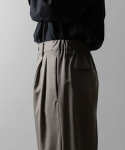 ssstein(シュタイン)のTWO TUCK EASY TROUSERS - TAUPE BEIGEの公式通販サイトsession福岡セレクトショップ