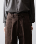 画像をギャラリービューアに読み込む, ssstein(シュタイン)のBRUSHED CHINO ONE TUCK WIDE PANTS - BROWNの公式通販サイトsession福岡セレクトショップ
