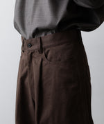 画像をギャラリービューアに読み込む, ssstein(シュタイン)のBRUSHED CHINO ONE TUCK WIDE PANTS - BROWNの公式通販サイトsession福岡セレクトショップ
