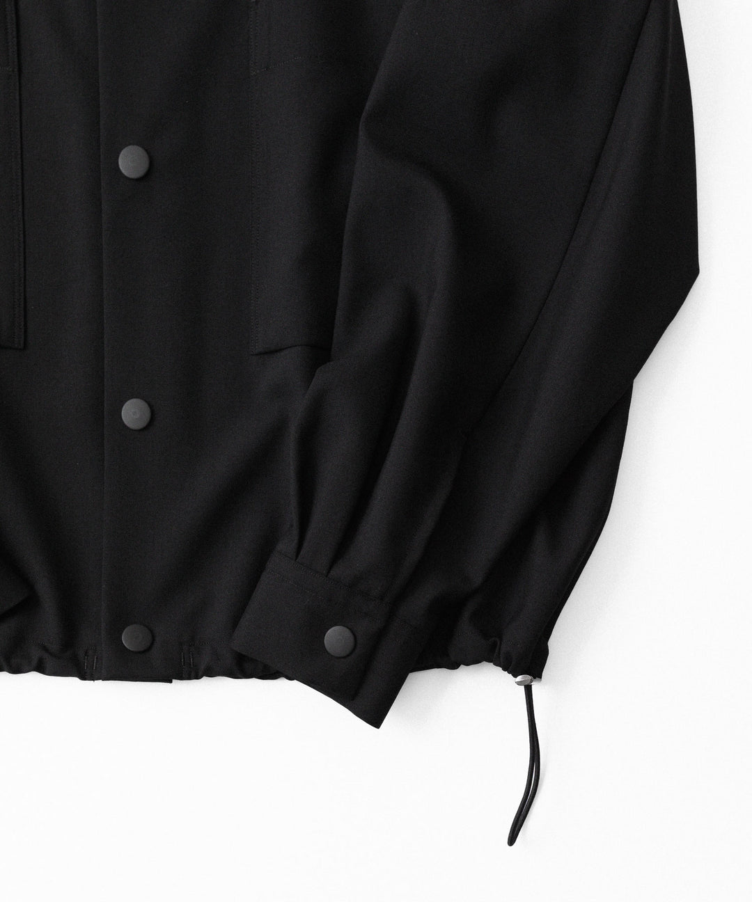 UJOH ウジョーのDRAW CORD SHIRTのBLACK 公式通販サイトsession福岡セレクトショップ