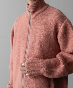 VEIN ヴェインのSHAGGY KNIT DRIVERS JACKET - PINKの公式通販サイトsession福岡セレクトショップ