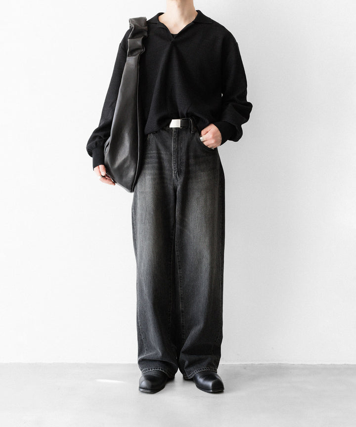 ssstein(シュタイン)のWIDE DENIM JEANS - BLACKの公式通販サイトsession福岡セレクトショップ