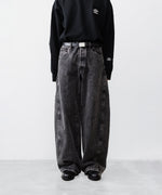 画像をギャラリービューアに読み込む, ssstein×UMBRO(シュタイン×アンブロ)のDEFORMATION WIDE DENIM JEANS - BLACKの公式通販サイトsession福岡セレクトショップ
