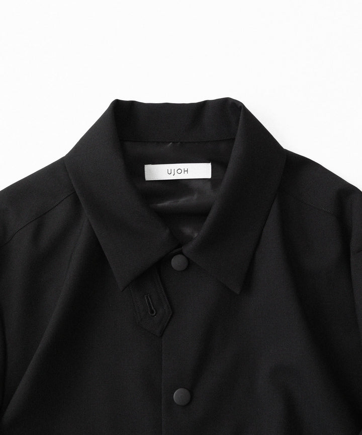 UJOH ウジョーのDRAW CORD SHIRTのBLACK 公式通販サイトsession福岡セレクトショップ