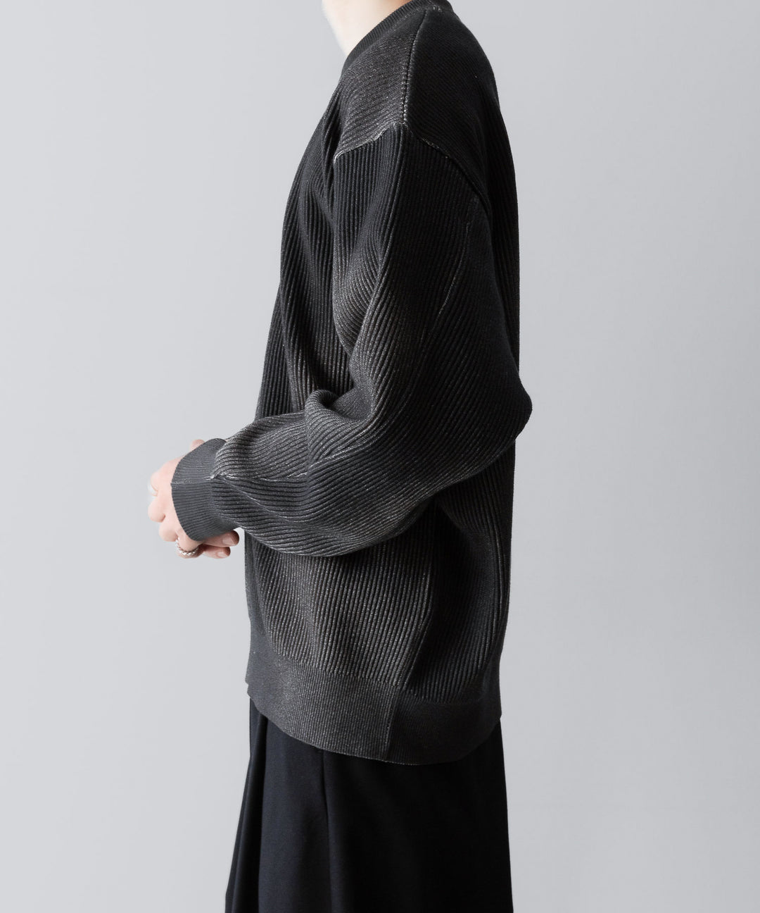 ssstein(シュタイン)のDISCOLORATION RIB KNIT LS - GREYの公式通販サイトsession福岡セレクトショップ