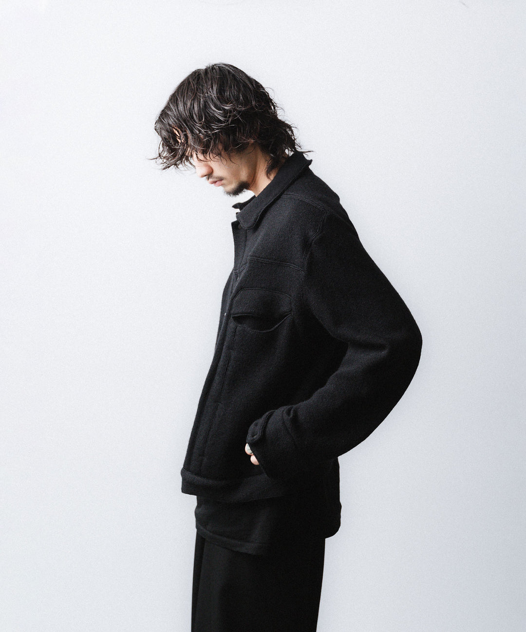 OPPOSE DUALITY-オポーズデュアリティの6 POCKET PANEL KNITのBLACK公式通販サイトsession福岡セレクトショップ