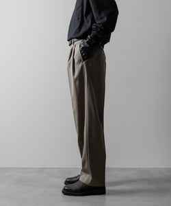 ssstein(シュタイン)のTWO TUCK EASY TROUSERS - TAUPE BEIGEの公式通販サイトsession福岡セレクトショップ