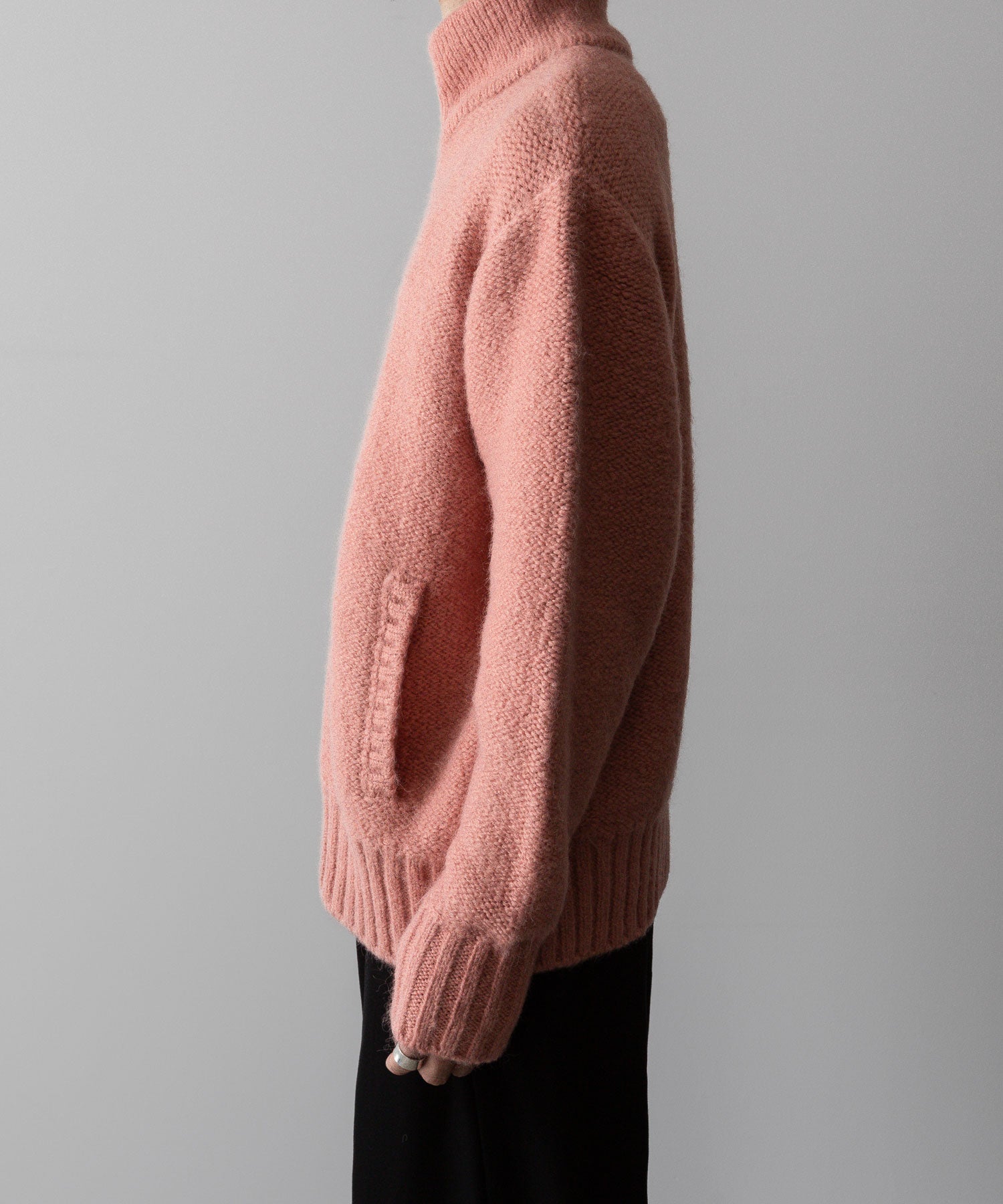 VEIN ヴェインのSHAGGY KNIT DRIVERS JACKET - PINKの公式通販サイトsession福岡セレクトショップ