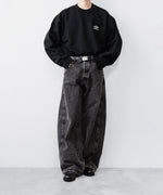 画像をギャラリービューアに読み込む, ssstein×UMBRO(シュタイン×アンブロ)のDEFORMATION WIDE DENIM JEANS - BLACKの公式通販サイトsession福岡セレクトショップ
