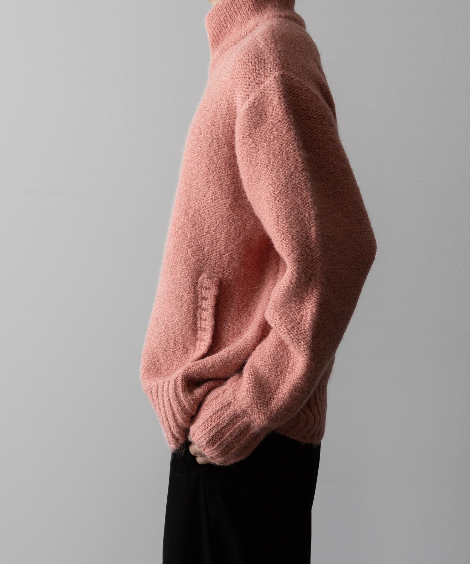 VEIN ヴェインのSHAGGY KNIT DRIVERS JACKET - PINKの公式通販サイトsession福岡セレクトショップ