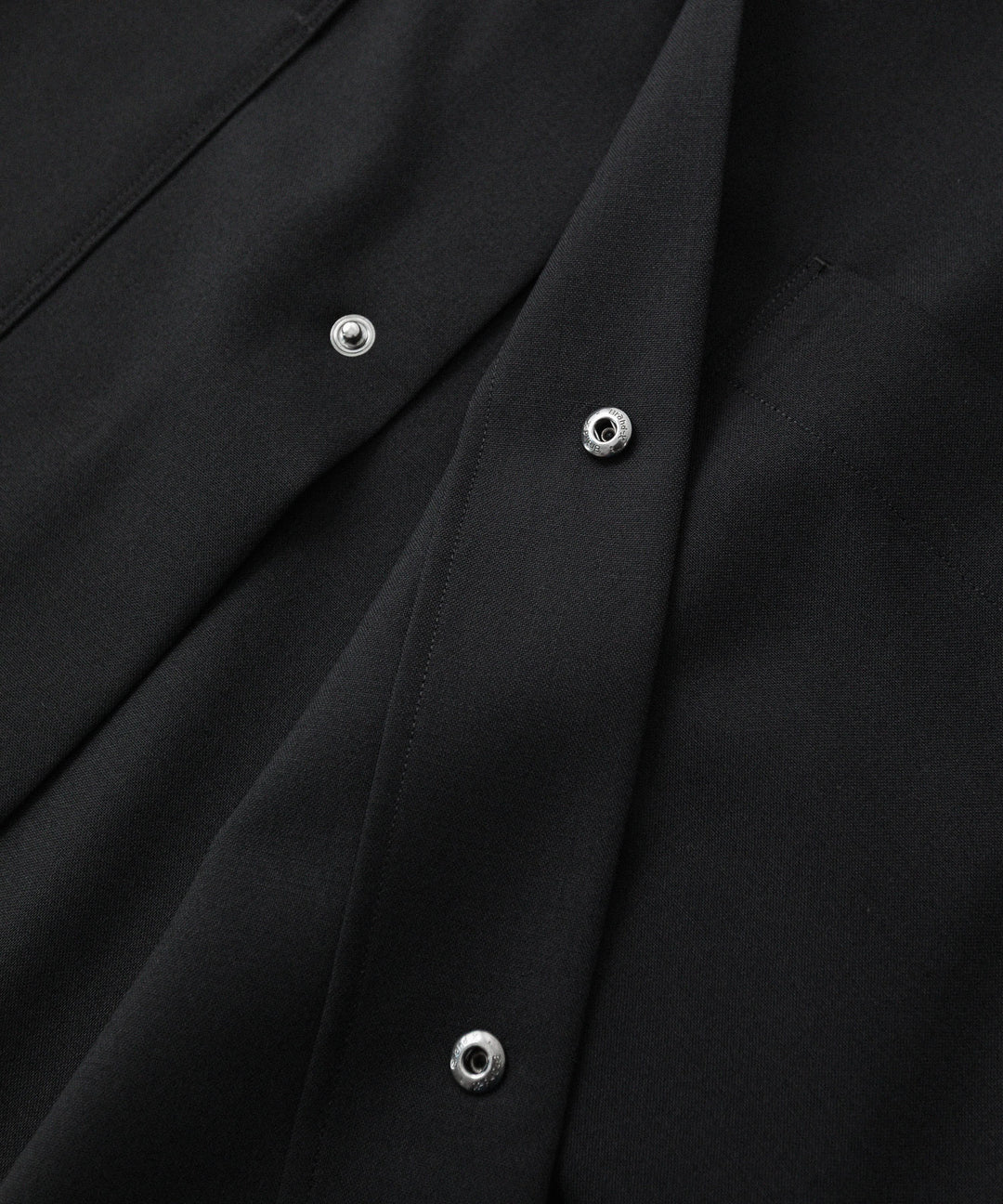 【UJOH】DRAW CORD SHIRT - BLACK