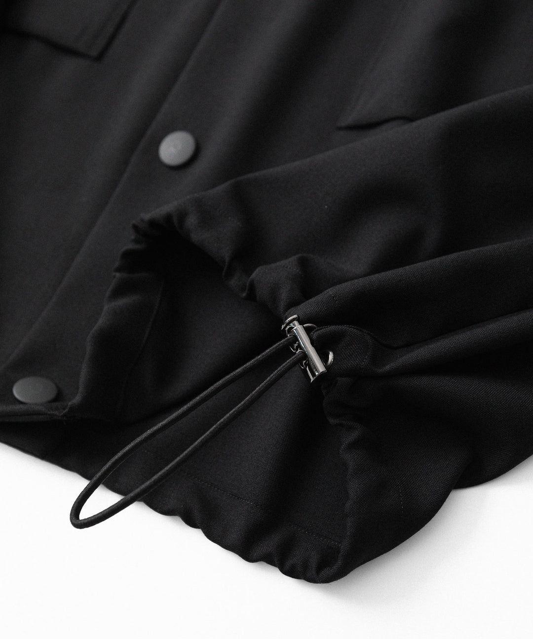 UJOH ウジョーのDRAW CORD SHIRTのBLACK 公式通販サイトsession福岡セレクトショップ