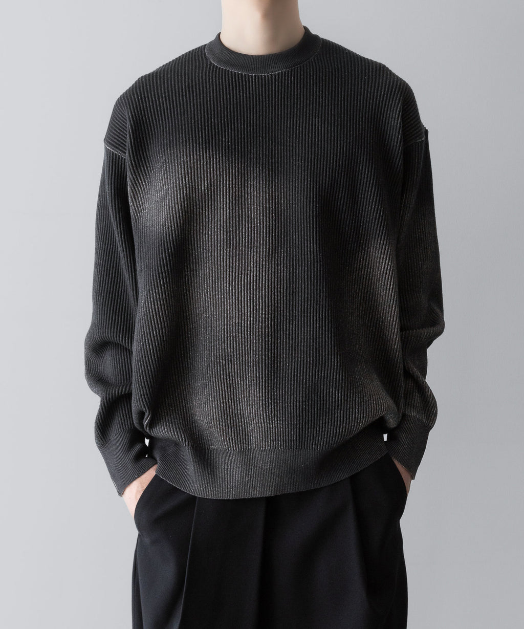 ssstein(シュタイン)のDISCOLORATION RIB KNIT LS - GREYの公式通販サイトsession福岡セレクトショップ