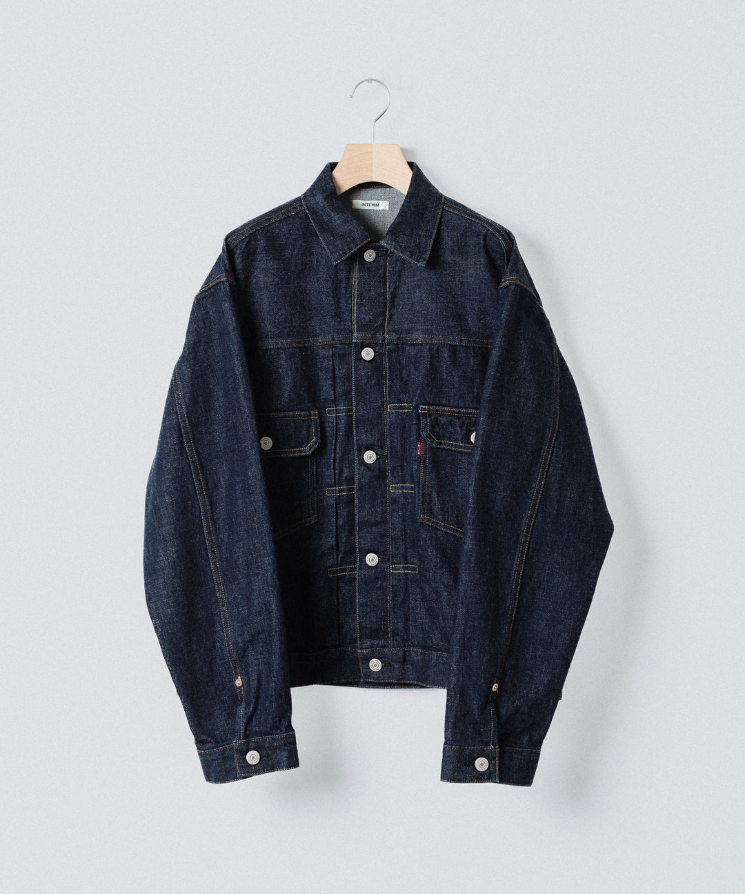 【INTÉRIM】HYPER BIG "2ND" SHUTTLE DENIM SIDE PANEL JACKET - NAVY