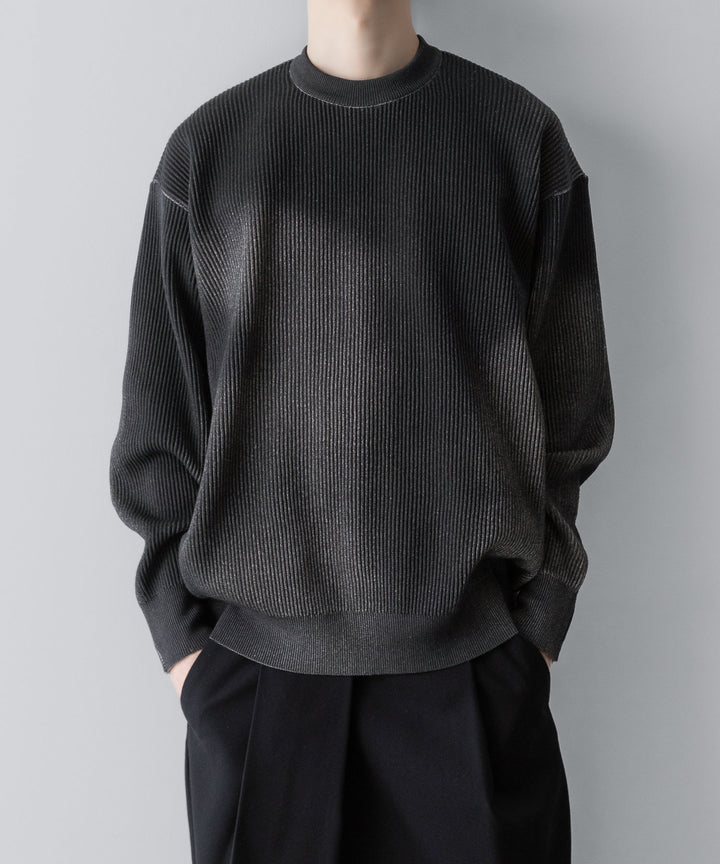 ssstein(シュタイン)のDISCOLORATION RIB KNIT LS - GREYの公式通販サイトsession福岡セレクトショップ
