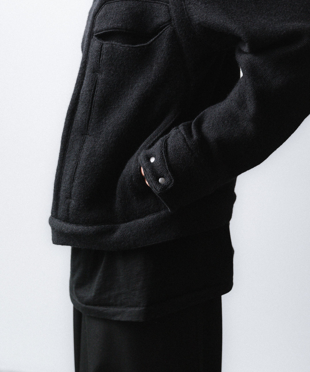 OPPOSE DUALITY-オポーズデュアリティの6 POCKET PANEL KNITのBLACK公式通販サイトsession福岡セレクトショップ