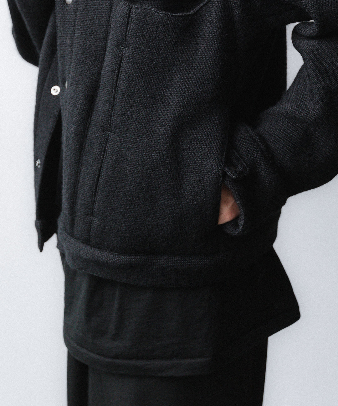 OPPOSE DUALITY-オポーズデュアリティの6 POCKET PANEL KNITのBLACK公式通販サイトsession福岡セレクトショップ